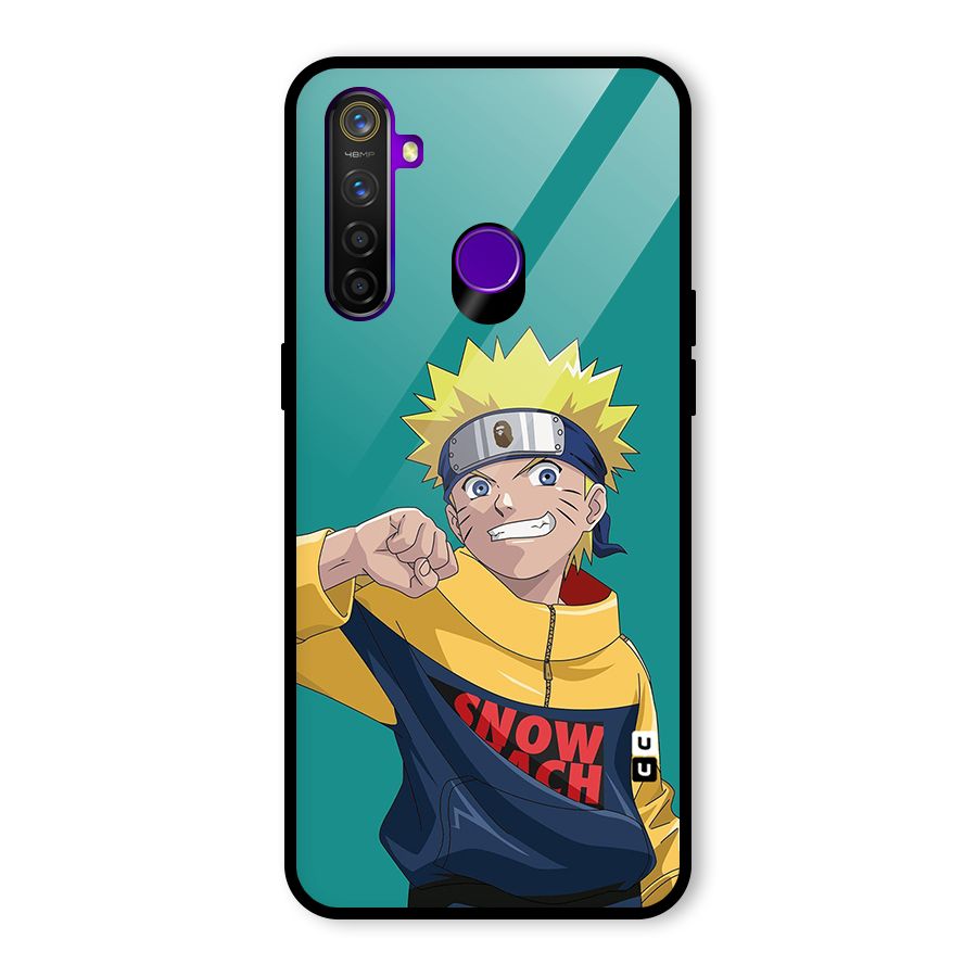 Naruto Snow Beach Art Glass Back Case for Realme 5 Pro
