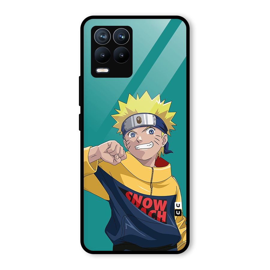 Naruto Snow Beach Art Glass Back Case for Realme 8 Pro