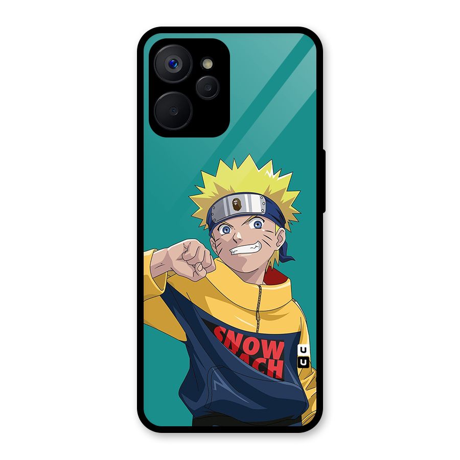Naruto Snow Beach Art Glass Back Case for Realme 9i 5G