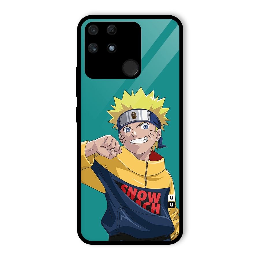 Naruto Snow Beach Art Glass Back Case for Realme Narzo 50A