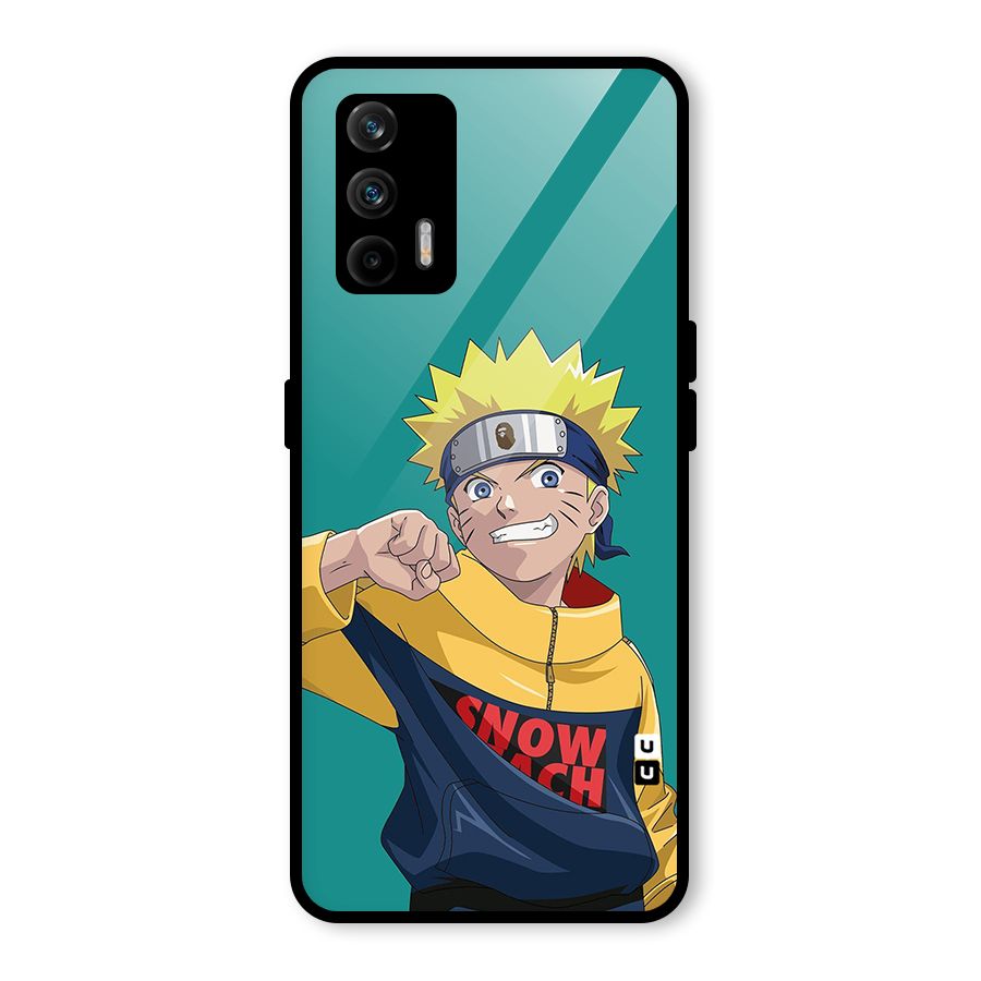 Naruto Snow Beach Art Glass Back Case for Realme X7 Max
