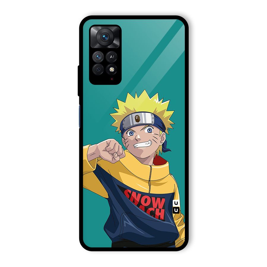 Naruto Snow Beach Art Glass Back Case for Redmi Note 11 Pro Plus 5G