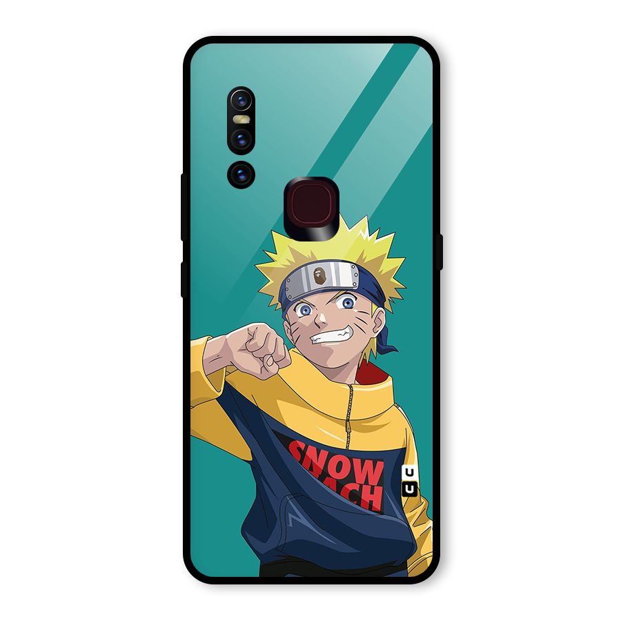 Naruto Snow Beach Art Glass Back Case for Vivo V15
