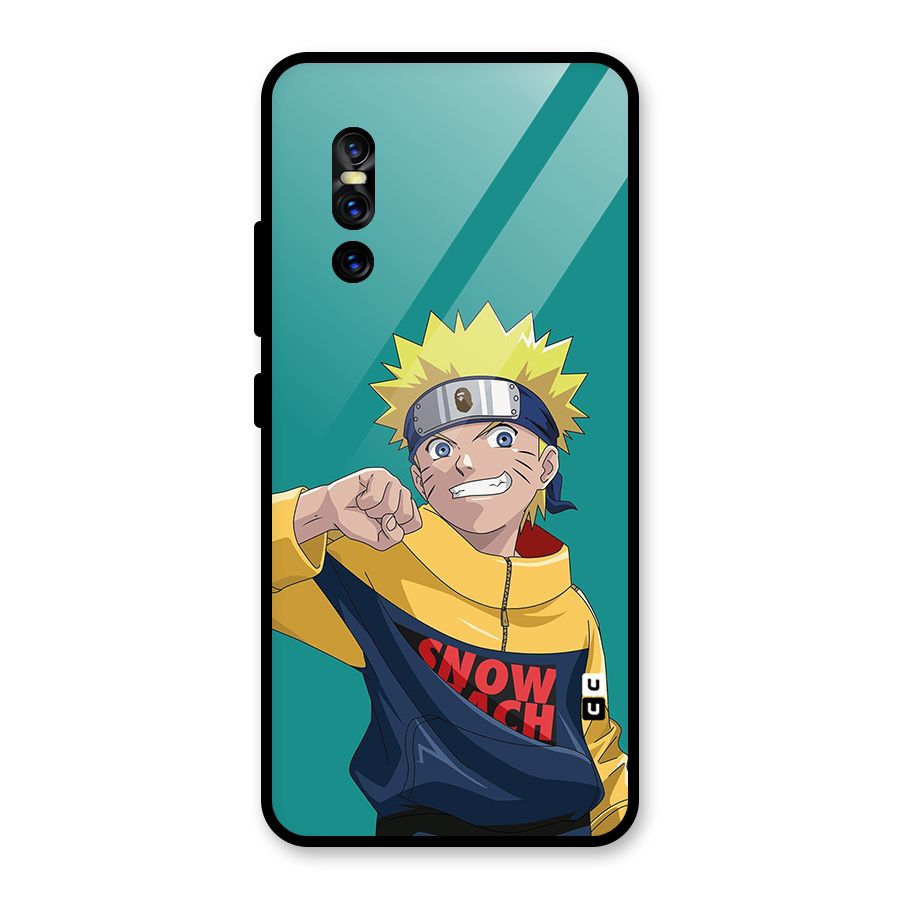Naruto Snow Beach Art Glass Back Case for Vivo V15 Pro