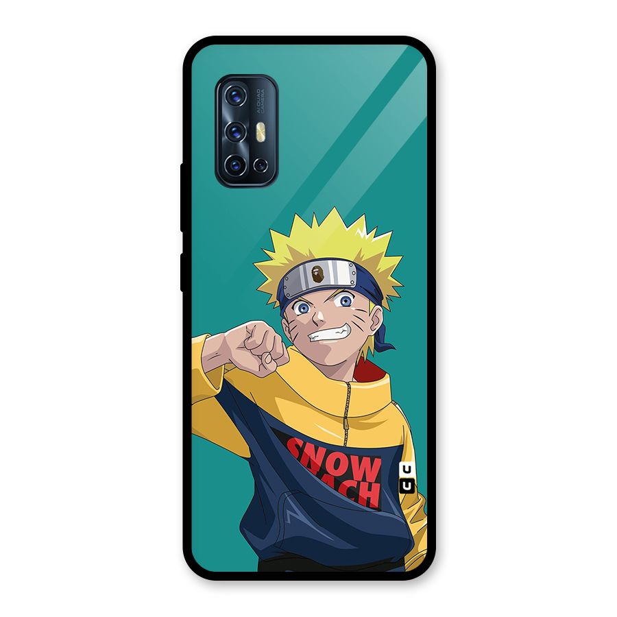 Naruto Snow Beach Art Glass Back Case for Vivo V17