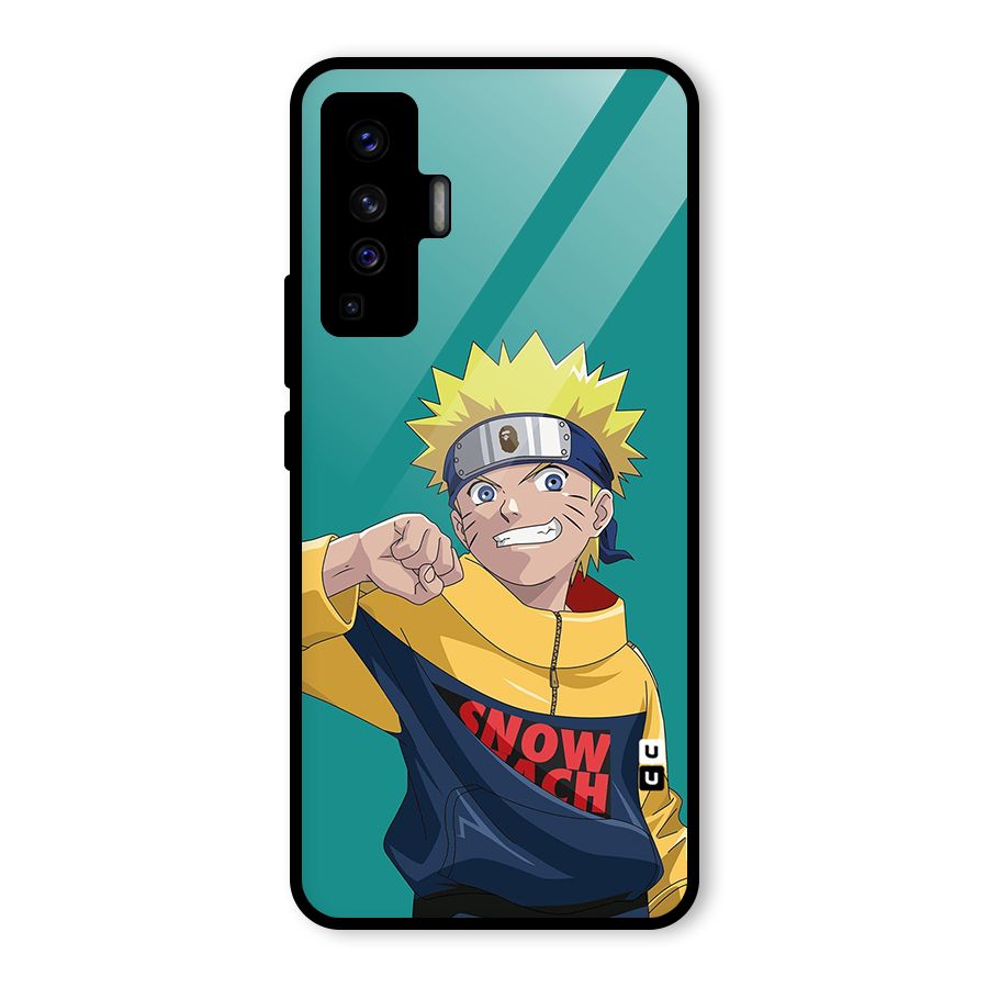 Naruto Snow Beach Art Glass Back Case for Vivo X50