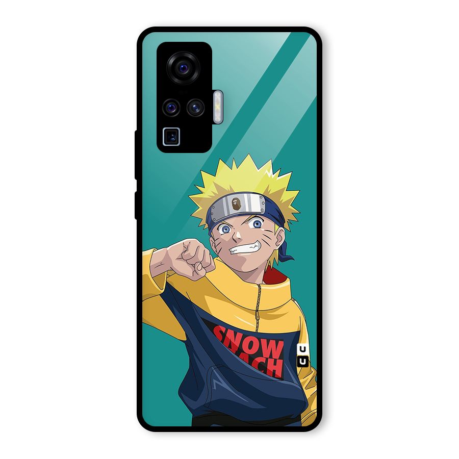 Naruto Snow Beach Art Glass Back Case for Vivo X50 Pro