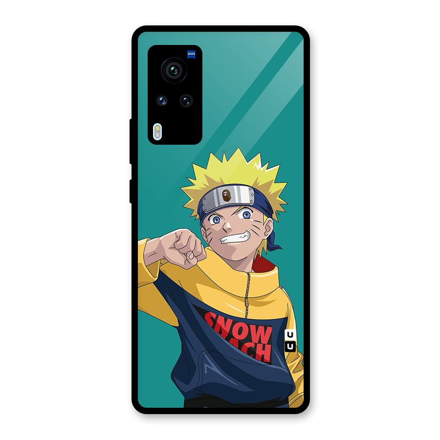 Naruto Snow Beach Art Glass Back Case for Vivo X60 Pro