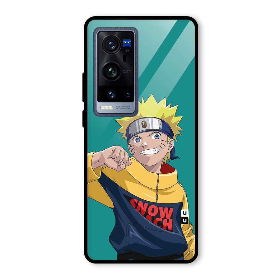Naruto Snow Beach Art Glass Back Case for Vivo X60 Pro Plus