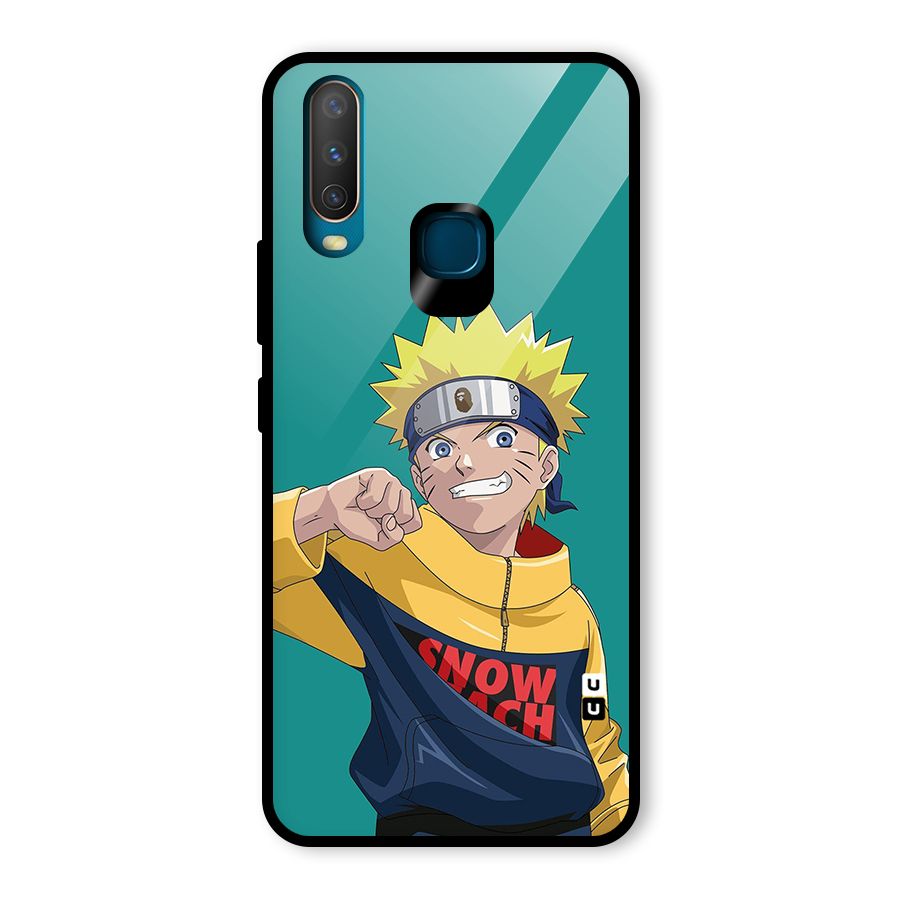 Naruto Snow Beach Art Glass Back Case for Vivo Y15
