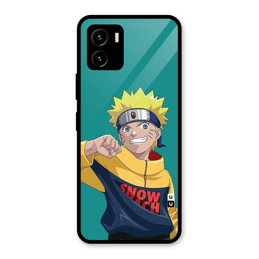 Naruto Snow Beach Art Glass Back Case for Vivo Y15s