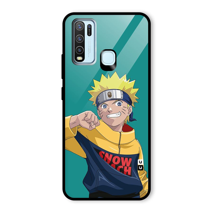 Naruto Snow Beach Art Glass Back Case for Vivo Y50