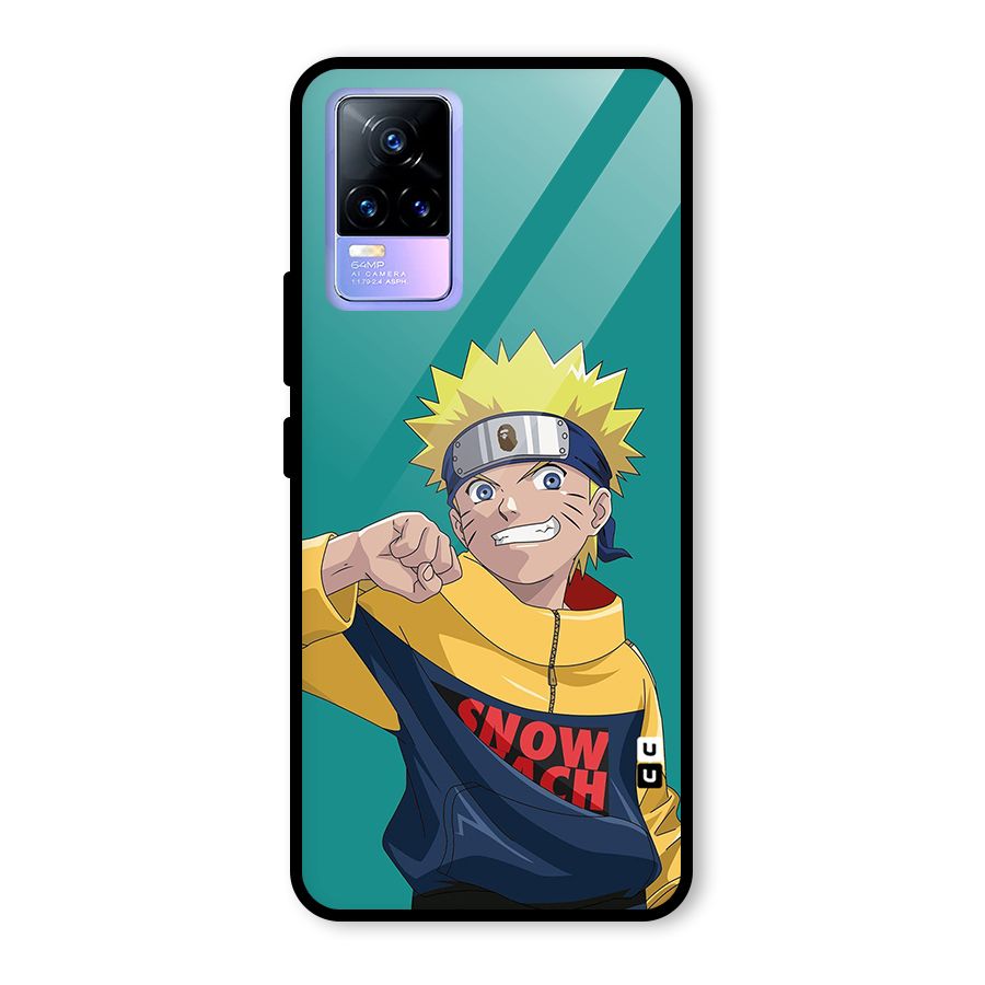 Naruto Snow Beach Art Glass Back Case for Vivo Y73
