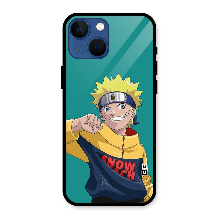 Naruto Snow Beach Art Glass Back Case for iPhone 13 Mini