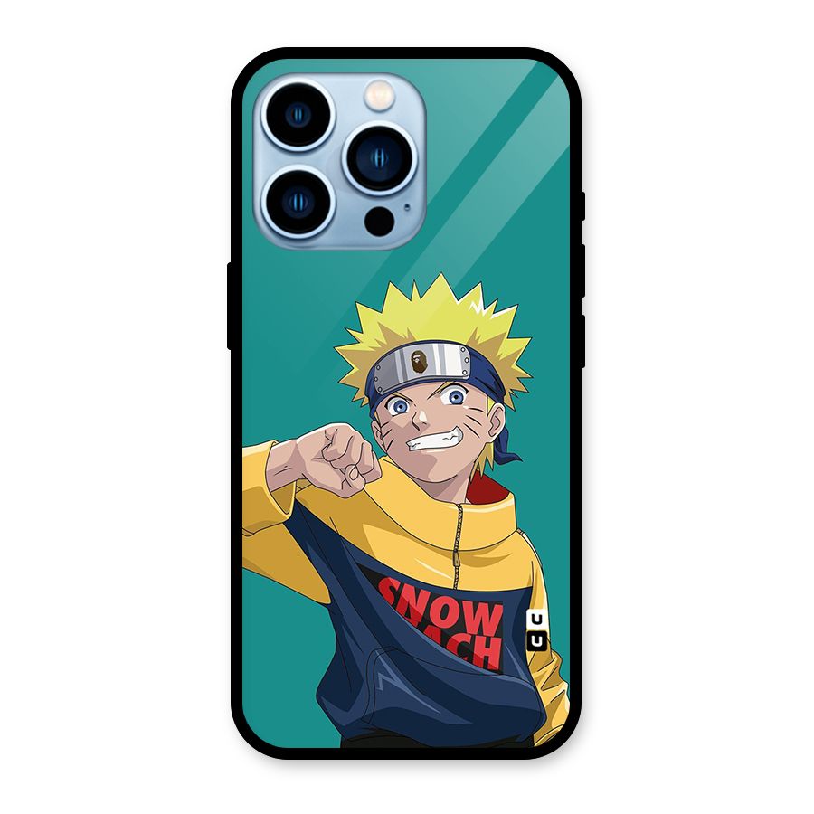 Naruto Snow Beach Art Glass Back Case for iPhone 13 Pro