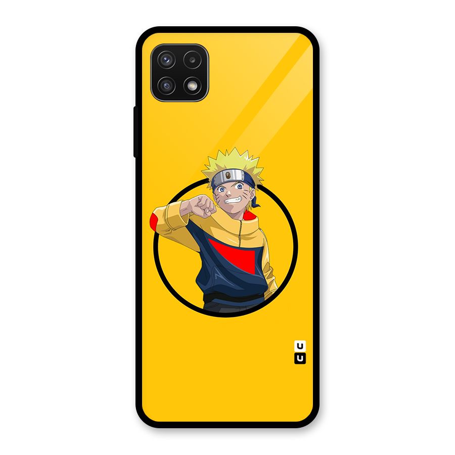 Naruto Sports Art Glass Back Case for Galaxy A22 5G