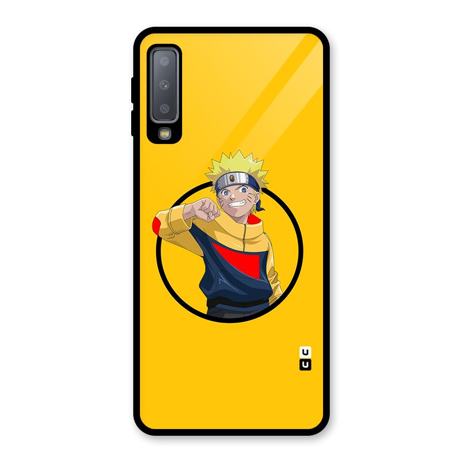 Naruto Sports Art Glass Back Case for Galaxy A7 (2018)