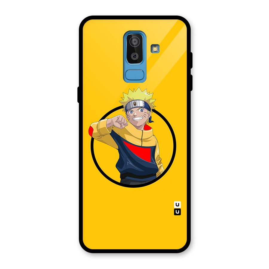 Naruto Sports Art Glass Back Case for Galaxy J8