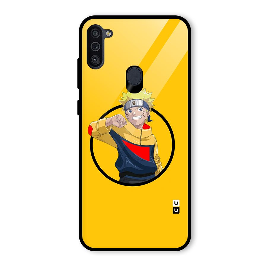 Naruto Sports Art Glass Back Case for Galaxy M11