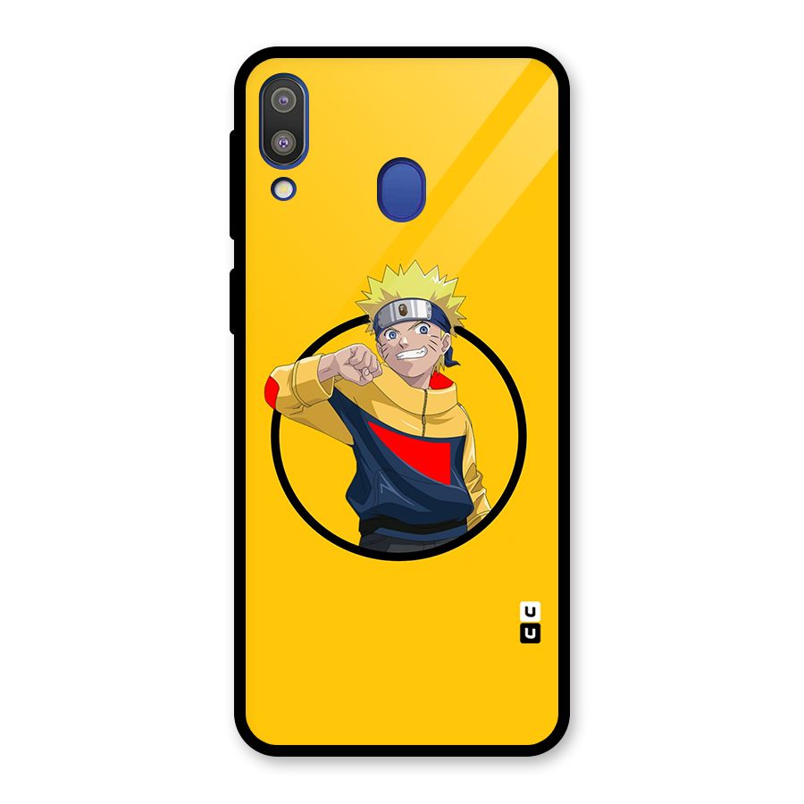 Naruto Sports Art Glass Back Case for Galaxy M20
