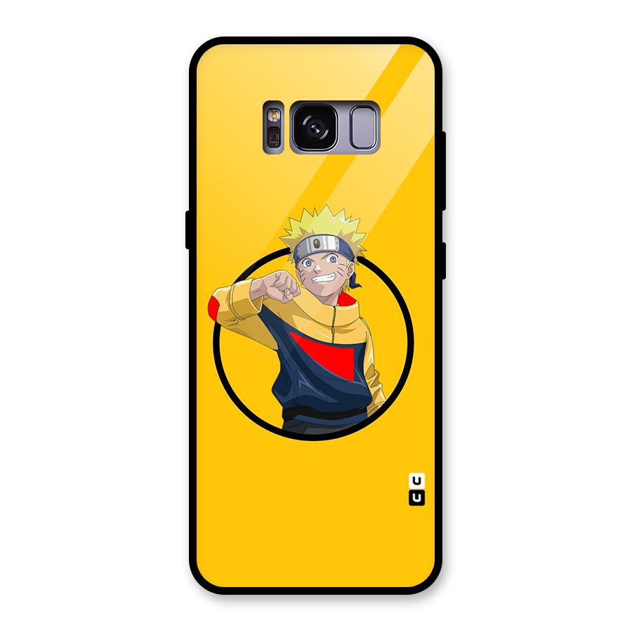 Naruto Sports Art Glass Back Case for Galaxy S8