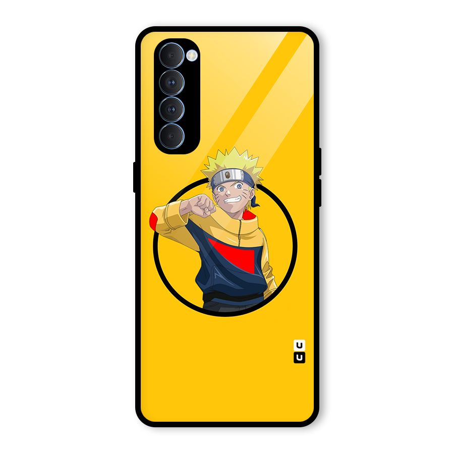 Naruto Sports Art Glass Back Case for Oppo Reno4 Pro