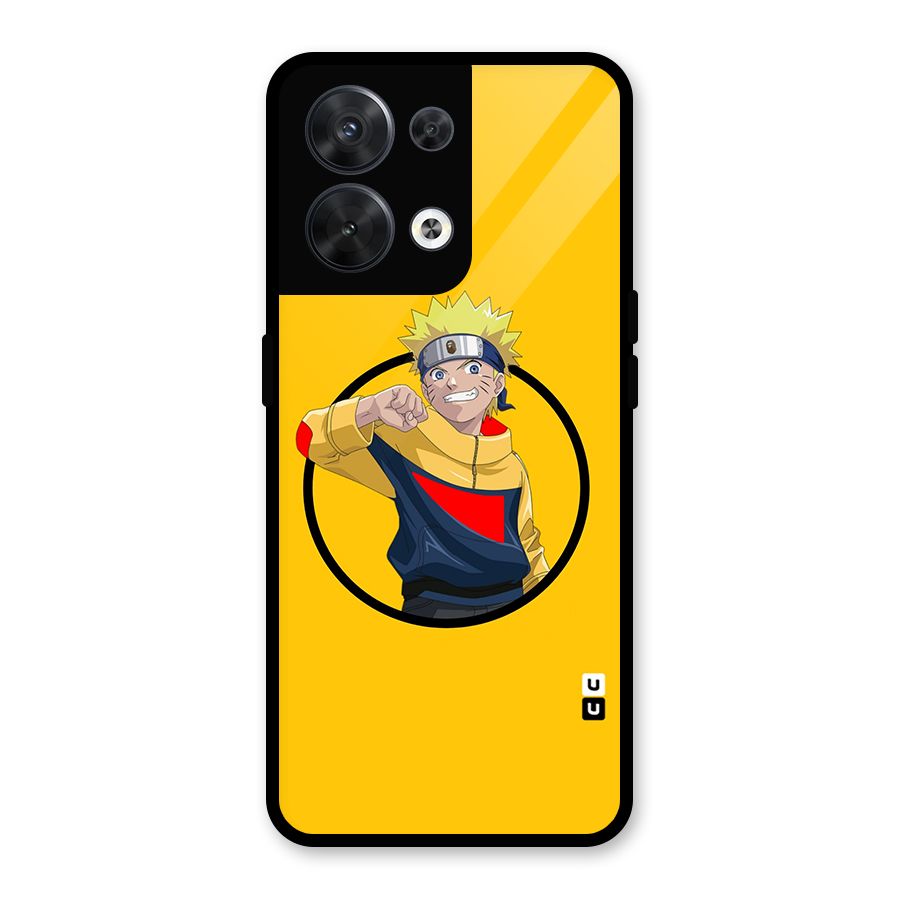 Naruto Sports Art Glass Back Case for Oppo Reno8 5G