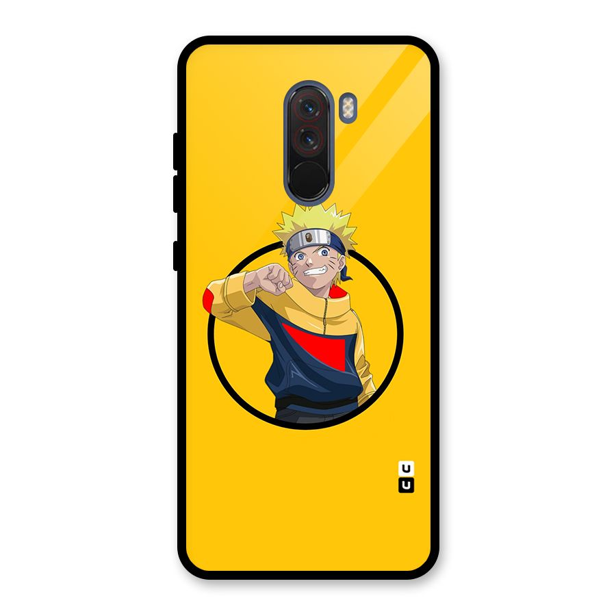 Naruto Sports Art Glass Back Case for Poco F1