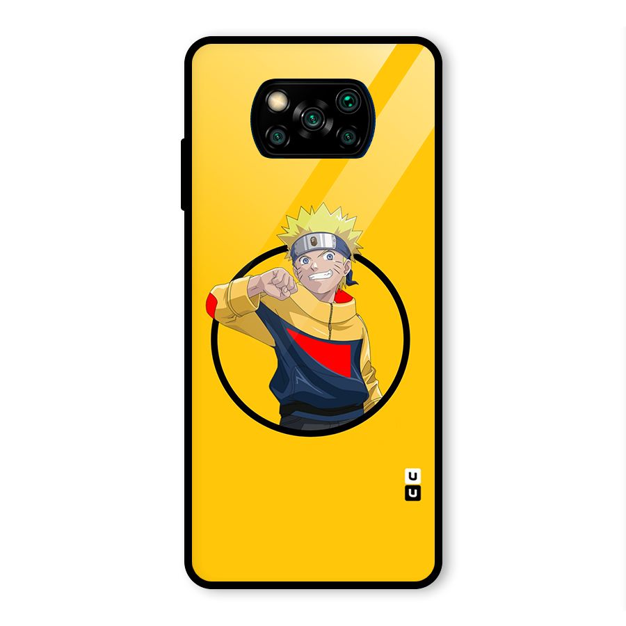 Naruto Sports Art Glass Back Case for Poco X3 Pro
