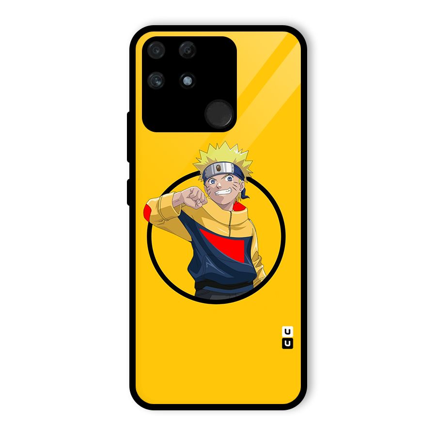 Naruto Sports Art Glass Back Case for Realme Narzo 50A