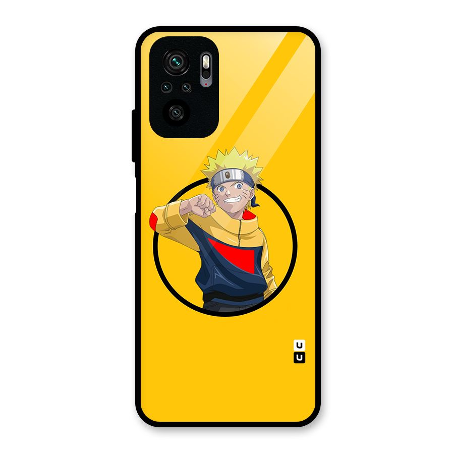 Naruto Sports Art Glass Back Case for Redmi Note 10S