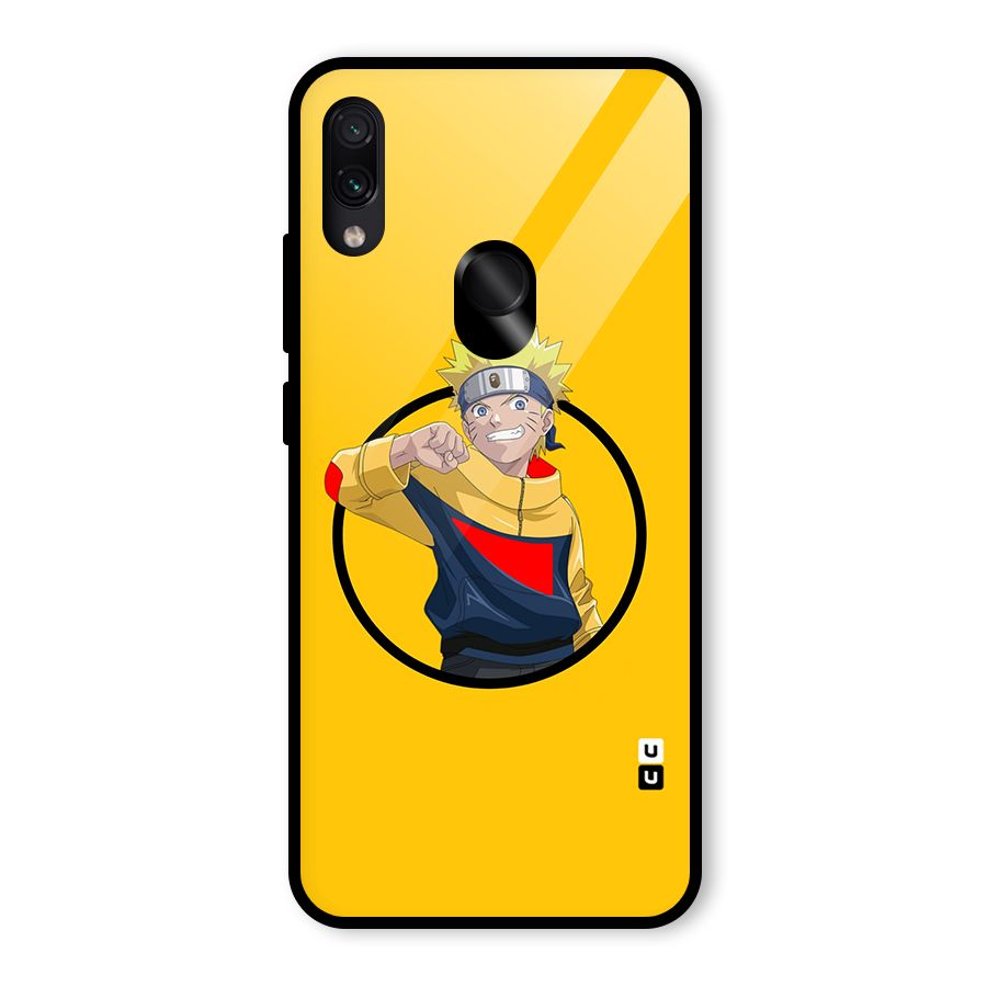 Naruto Sports Art Glass Back Case for Redmi Note 7