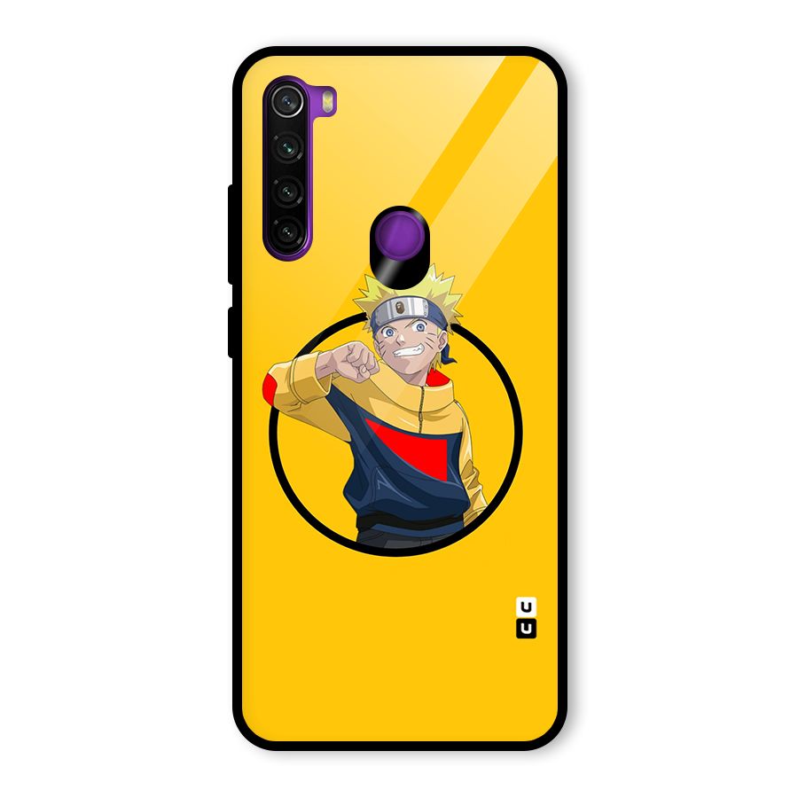 Naruto Sports Art Glass Back Case for Redmi Note 8