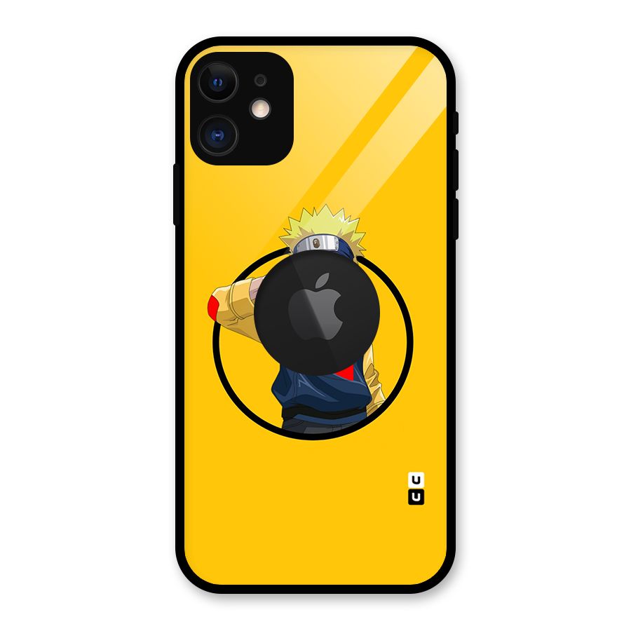 Naruto Sports Art Glass Back Case for iPhone 11 Logo Cut