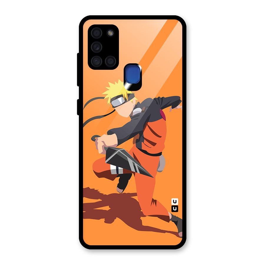 Naruto Ultimate Ninja Storm Glass Back Case for Galaxy A21s