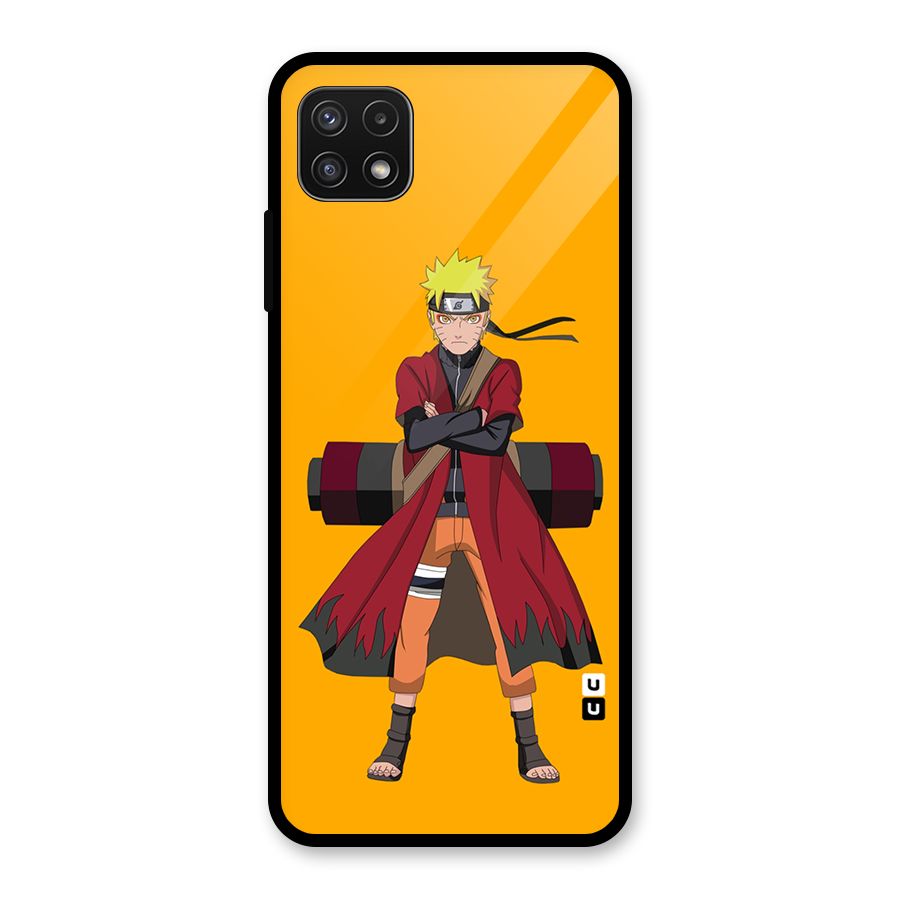 Naruto Uzumaki Art Glass Back Case for Galaxy A22 5G