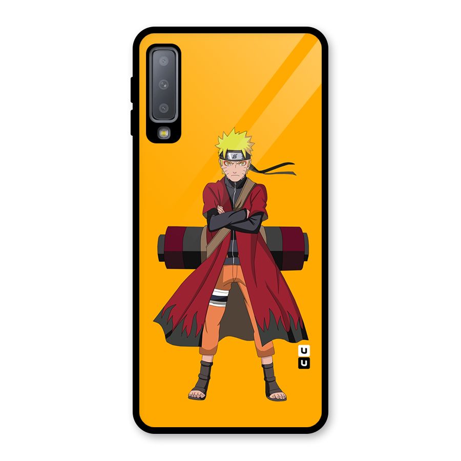 Naruto Uzumaki Art Glass Back Case for Galaxy A7 (2018)