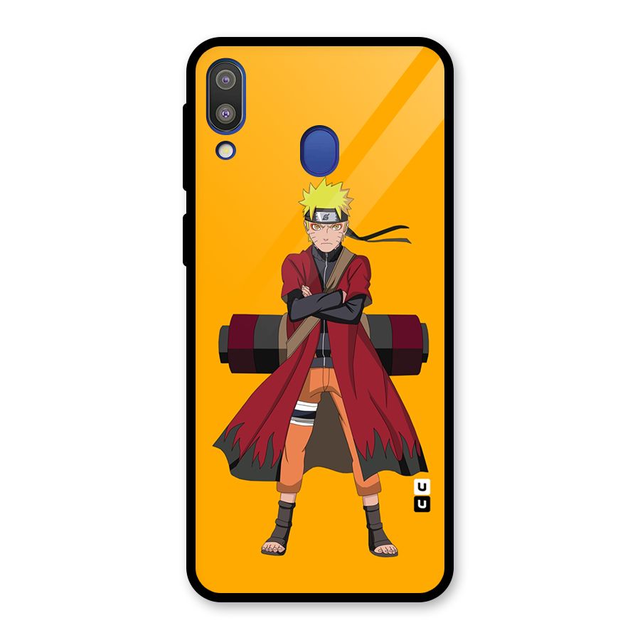 Naruto Uzumaki Art Glass Back Case for Galaxy M20