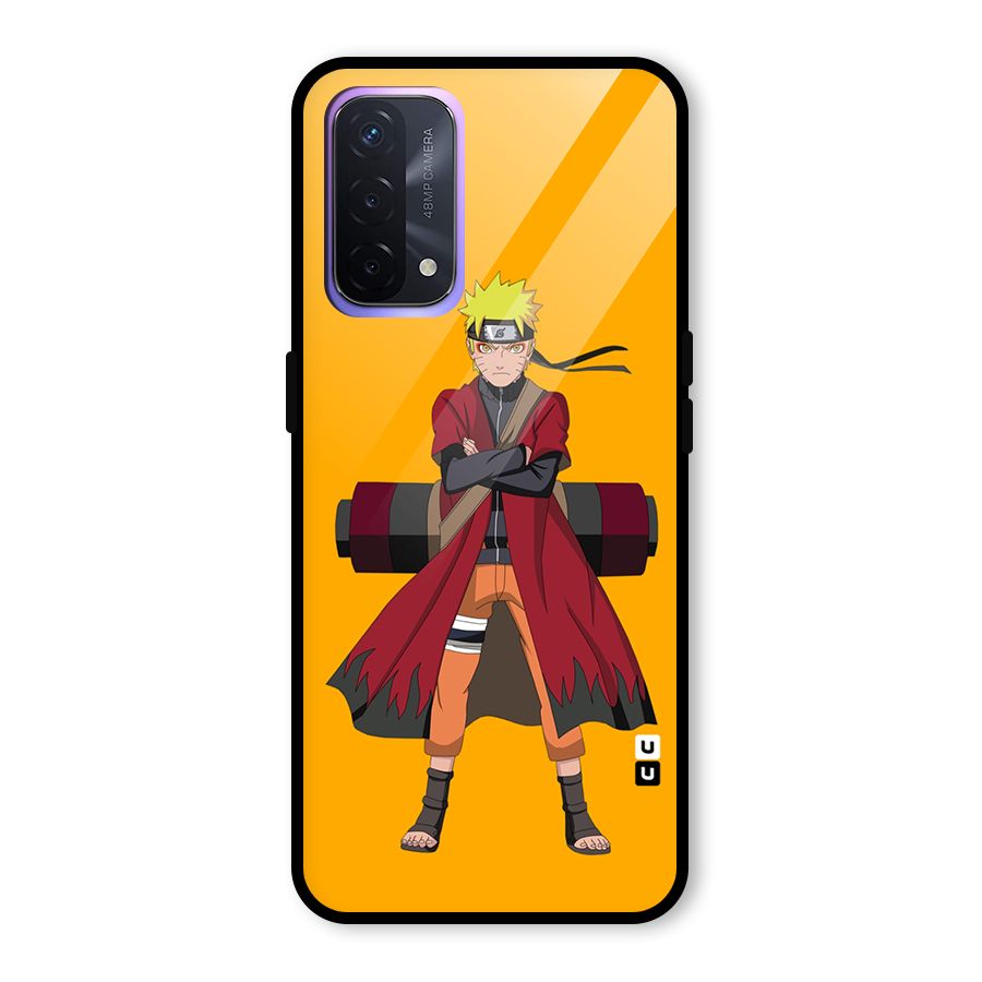 Naruto Uzumaki Art Glass Back Case for Oppo A74 5G
