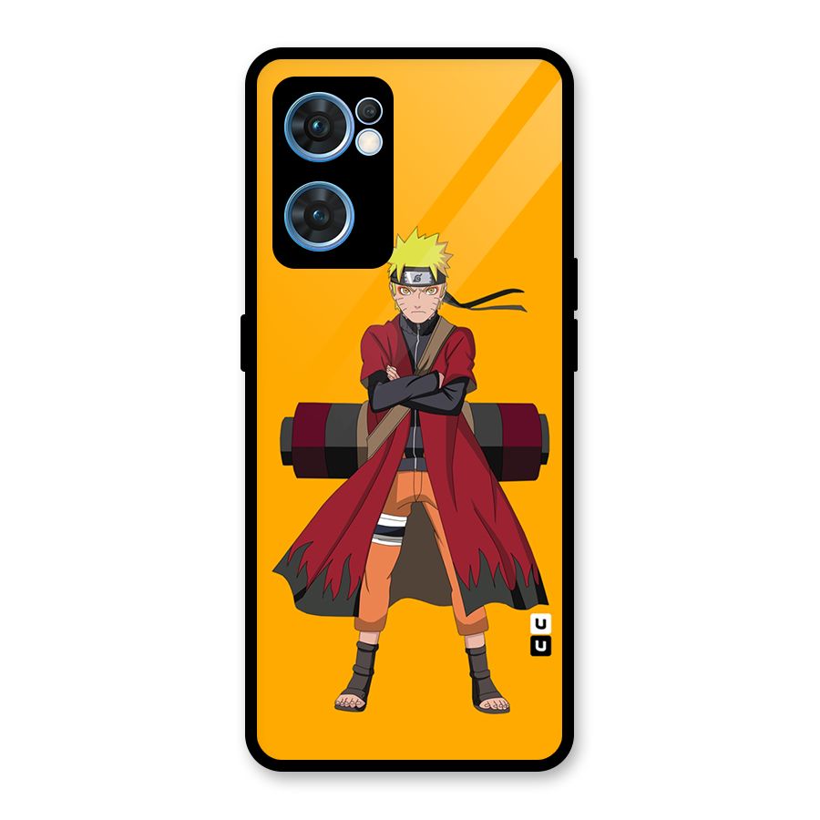 Naruto Uzumaki Art Glass Back Case for Oppo Reno7 5G