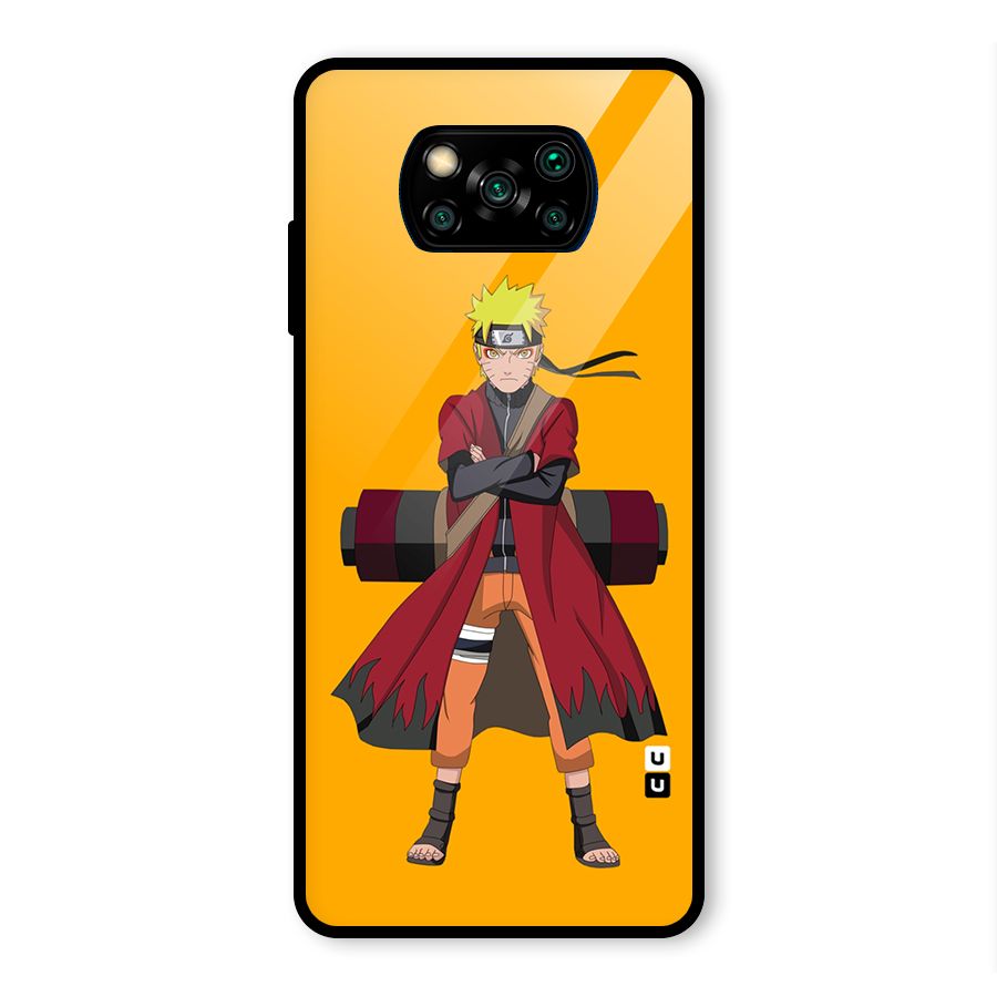 Naruto Uzumaki Art Glass Back Case for Poco X3 Pro