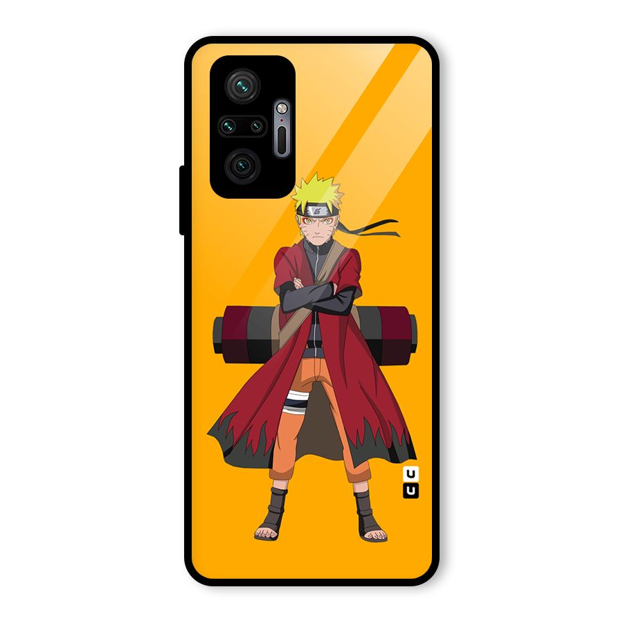 Naruto Uzumaki Art Glass Back Case for Redmi Note 10 Pro