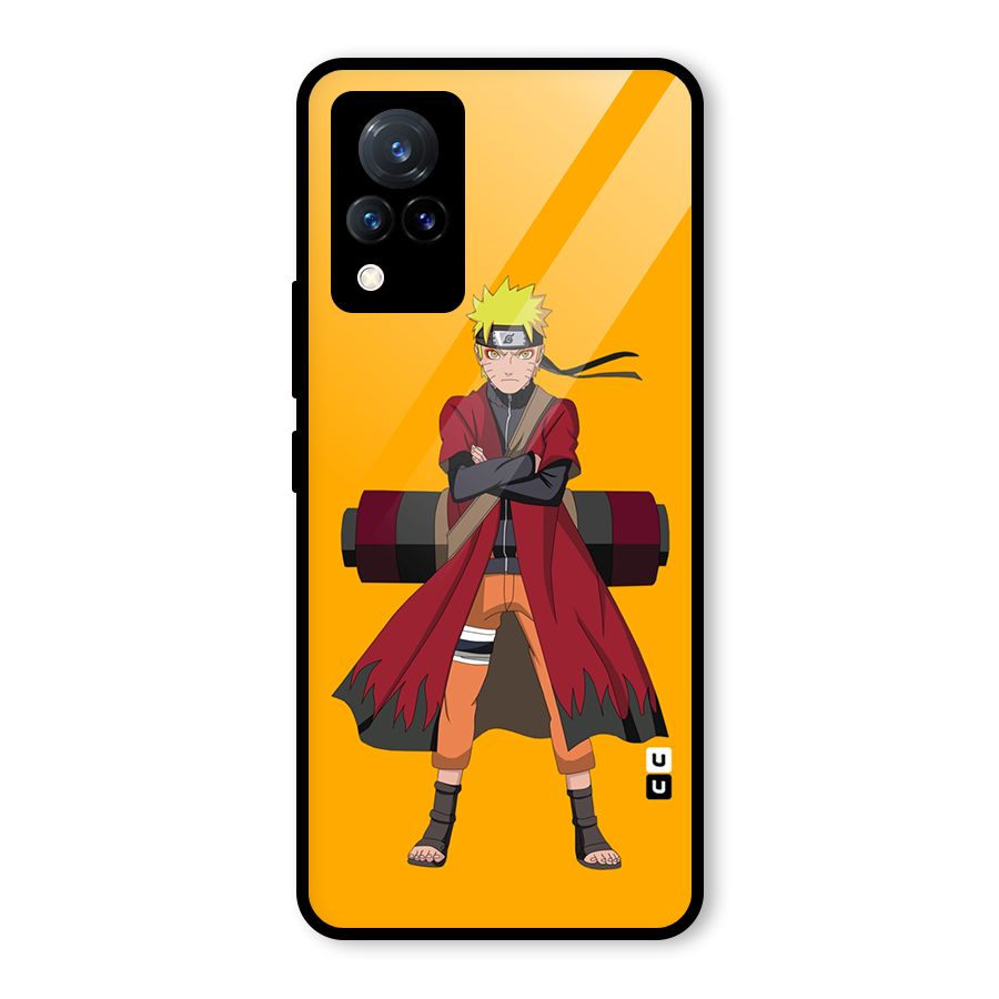 Naruto Uzumaki Art Glass Back Case for Vivo V21 5G