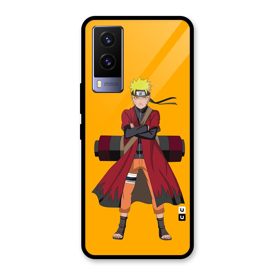 Naruto Uzumaki Art Glass Back Case for Vivo V21e 5G