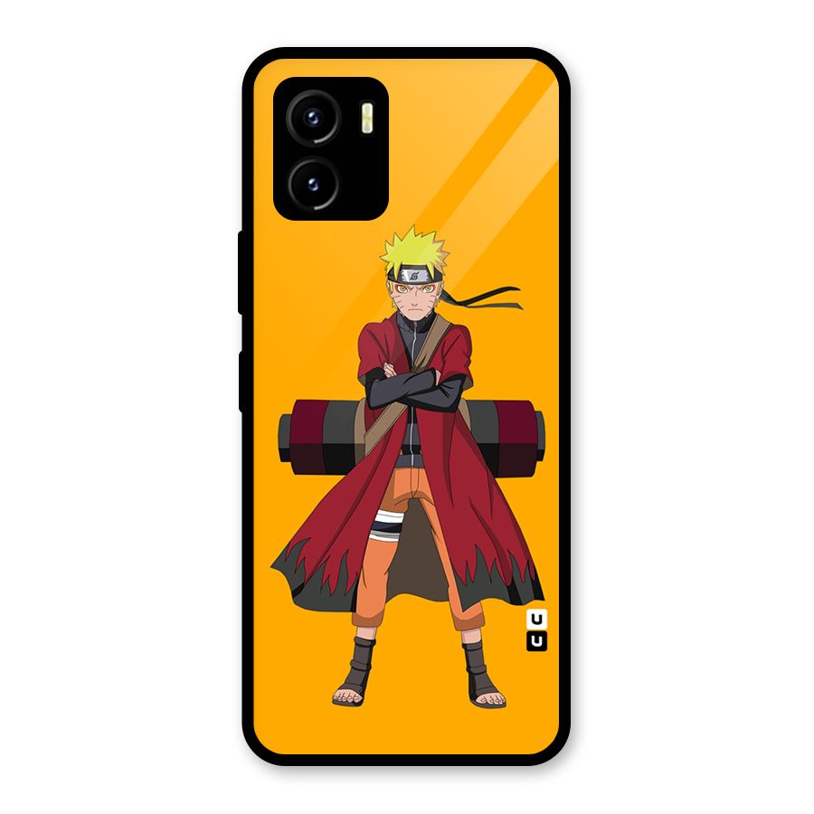 Naruto Uzumaki Art Glass Back Case for Vivo Y15s
