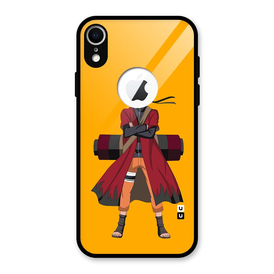 Naruto Uzumaki Art Glass Back Case for iPhone XR Logo Cut