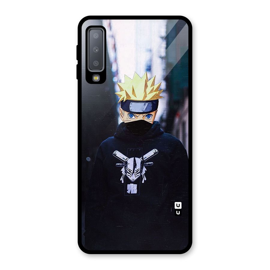 Naruto Uzumaki Cool Anime Glass Back Case for Galaxy A7 (2018)