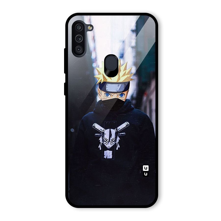 Naruto Uzumaki Cool Anime Glass Back Case for Galaxy M11