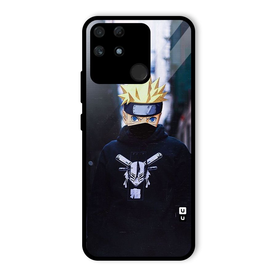 Naruto Uzumaki Cool Anime Glass Back Case for Realme Narzo 50A