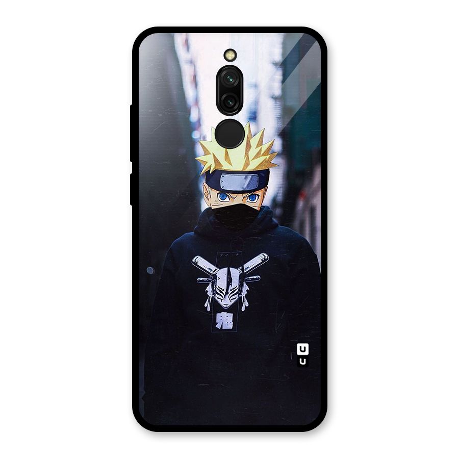Naruto Uzumaki Cool Anime Glass Back Case for Redmi 8